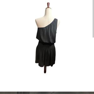 Ramy Brook Black One-Shoulder Leila Dress M L